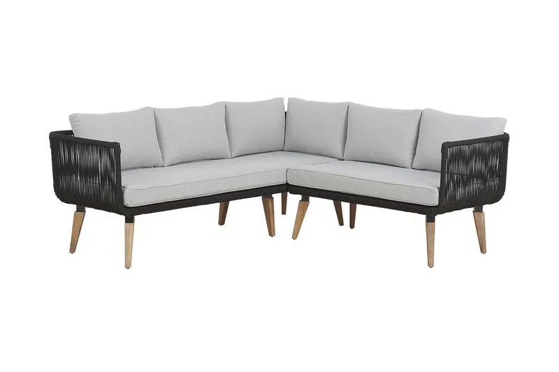 Loungegruppe ALCAMO brun / grå - Grå - Hagemøbler & utemiljø - Loungemøbler - Loungegrupper