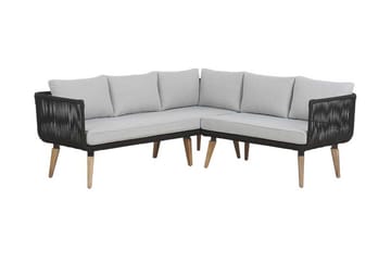 Loungegruppe ALCAMO brun / grå - Grå - Hagemøbler & utemiljø - Loungemøbler - Loungegrupper