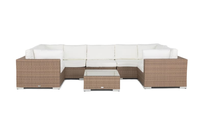 Loungegruppe Bahamas 8 Pers Divan/Bord - Sand - Loungegrupper - Sofagruppe utendørs