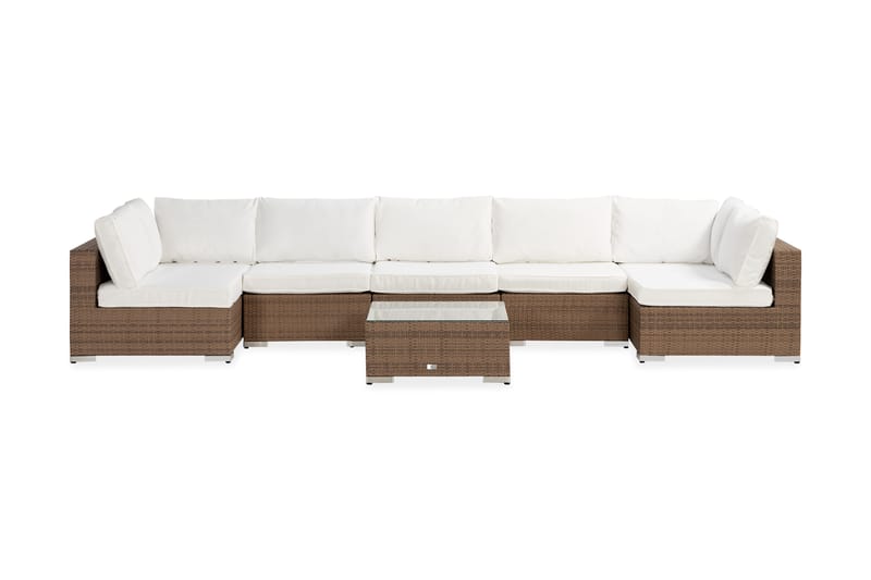 Loungegruppe Bahamas 8 Pers Divan/Bord - Sand - Loungegrupper - Sofagruppe utendørs