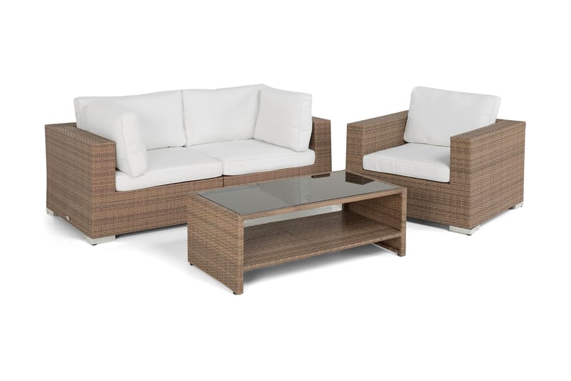 Loungegruppe Bahamas Kunstrotting Sand 4 - Hagemøbler & utemiljø - Loungemøbler - Loungegrupper