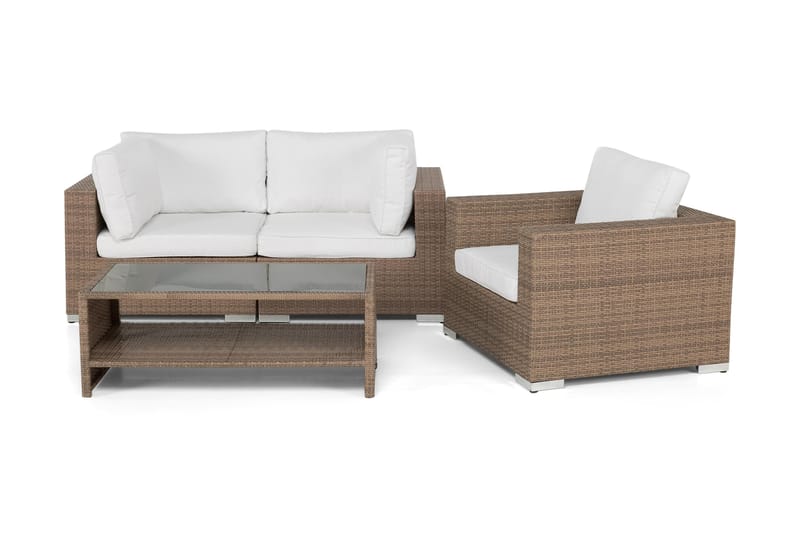 Loungegruppe Bahamas Kunstrotting Sand 4 - Hagemøbler & utemiljø - Loungemøbler - Loungegrupper