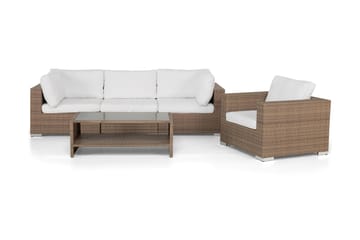 Loungegruppe Bahamas Kunstrotting Sand 4 - Hagemøbler & utemiljø - Loungemøbler - Loungegrupper