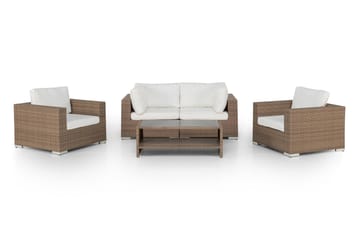 Loungegruppe Bahamas Kunstrotting Sand 4 - Hagemøbler & utemiljø - Loungemøbler - Loungegrupper