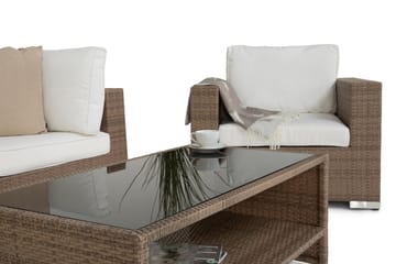 Loungegruppe Bahamas Kunstrotting Sand 4 - Hagemøbler & utemiljø - Loungemøbler - Loungegrupper