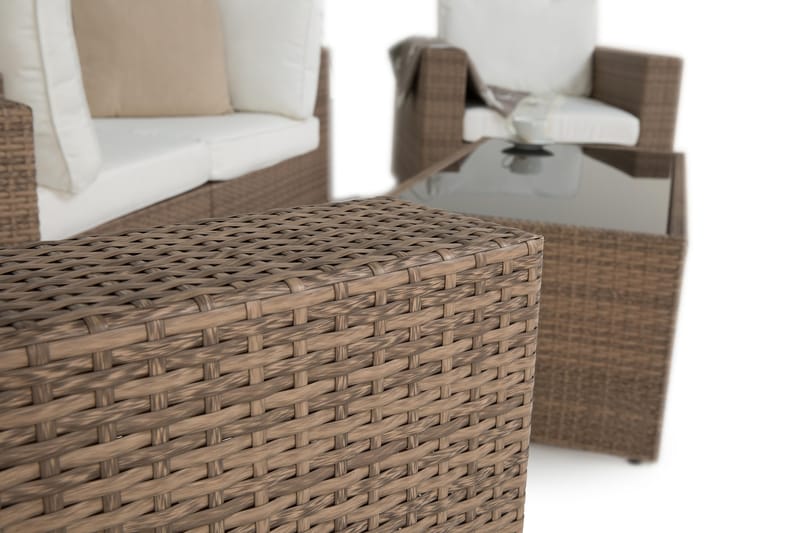Loungegruppe Bahamas Kunstrotting Sand 4 - Hagemøbler & utemiljø - Loungemøbler - Loungegrupper