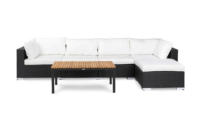 Loungegruppe Bahamas Kunstrotting Svart 2h 2m 1d 1b - Loungegrupper - Sofagruppe utendørs