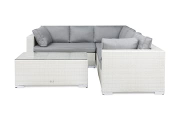 Loungegruppe Bahamas Kunstrotting Vit - Hagemøbler & utemiljø - Loungemøbler - Loungegrupper