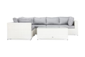 Loungegruppe Bahamas Kunstrotting Vit - Hagemøbler & utemiljø - Loungemøbler - Loungegrupper