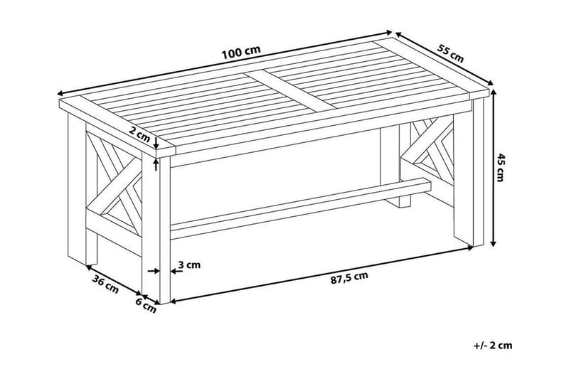 Loungegruppe Baltic 100 cm - Hvit - Hagemøbler & utemiljø - Loungemøbler - Loungegrupper