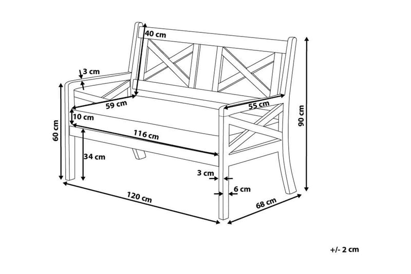 Loungegruppe Baltic 100 cm - Hvit - Hagemøbler & utemiljø - Loungemøbler - Loungegrupper