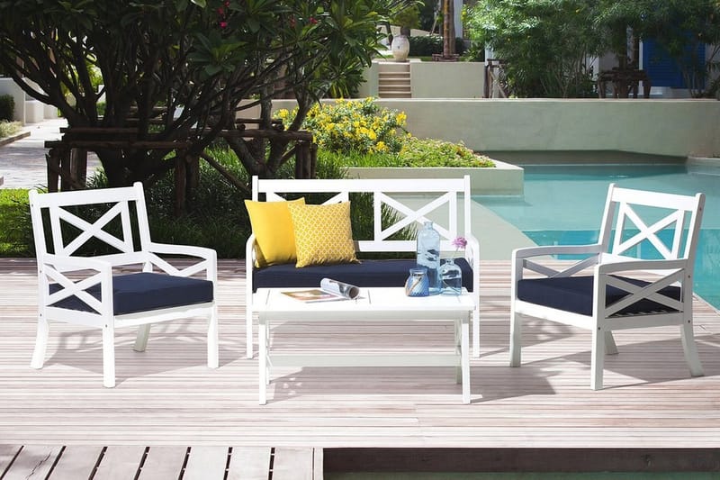 Loungegruppe Baltic 100 cm - Hvit - Hagemøbler & utemiljø - Loungemøbler - Loungegrupper
