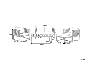 Loungegruppe BERMUDA akasietre med puter - Tre / Natur - Hagemøbler & utemiljø - Loungemøbler - Loungegrupper
