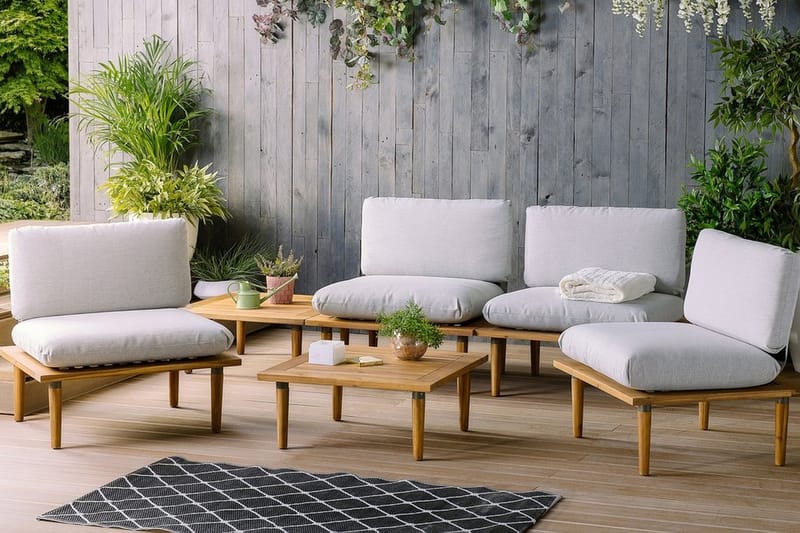 Loungegruppe Frascati 80 cm - Grå - Loungegrupper - Sofagruppe utendørs