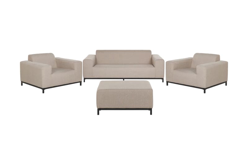 Loungegruppe Hughen 5-seter - Beige / Svart - Loungegrupper - Sofagruppe utendørs