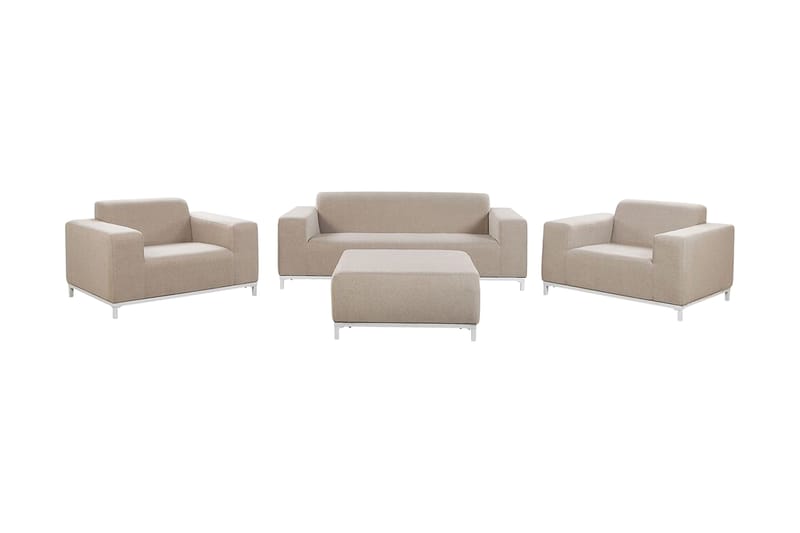 Loungegruppe Hughen 5-seters - Beige - Loungegrupper - Sofagruppe utendørs