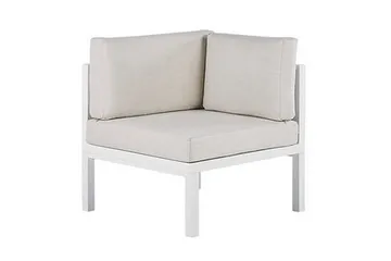 Loungegruppe Hvit/ brun BORELLO - Hvit - Hagemøbler & utemiljø - Loungemøbler - Loungegrupper