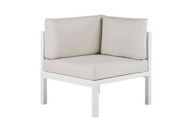 Loungegruppe Hvit/ brun BORELLO - Hvit - Hagemøbler & utemiljø - Loungemøbler - Loungegrupper