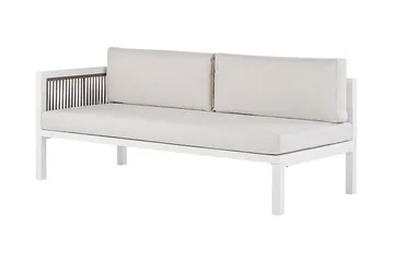 Loungegruppe Hvit/ brun BORELLO - Hvit - Hagemøbler & utemiljø - Loungemøbler - Loungegrupper