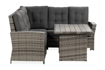 Loungegruppe James Lyx Vendbar - Grå / svarte puter - Hagemøbler & utemiljø - Loungemøbler - Loungegrupper