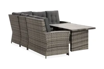 Loungegruppe James Lyx Vendbar - Grå / svarte puter - Hagemøbler & utemiljø - Loungemøbler - Loungegrupper