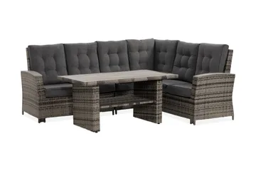 Loungegruppe James Lyx Vendbar - Grå / svarte puter - Hagemøbler & utemiljø - Loungemøbler - Loungegrupper