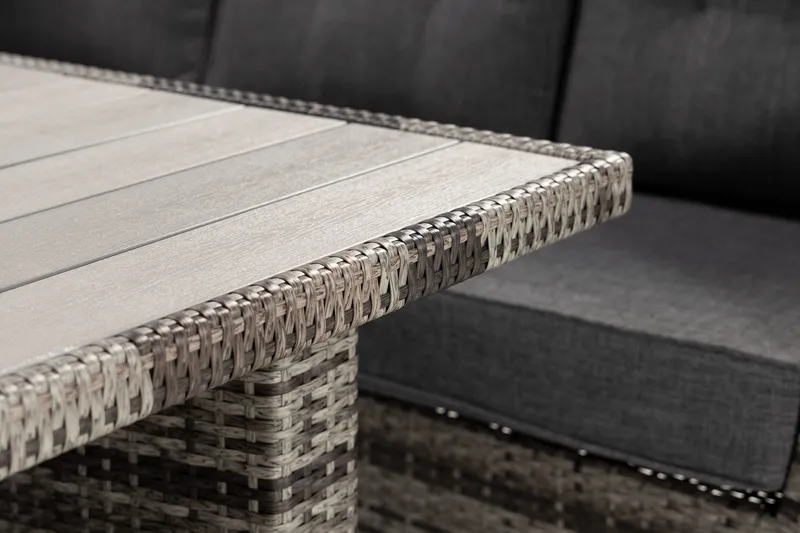 Loungegruppe James Lyx Vendbar - Grå / svarte puter - Hagemøbler & utemiljø - Loungemøbler - Loungegrupper