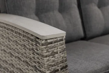 Loungegruppe James Lyx Vendbar - Grå / svarte puter - Hagemøbler & utemiljø - Loungemøbler - Loungegrupper