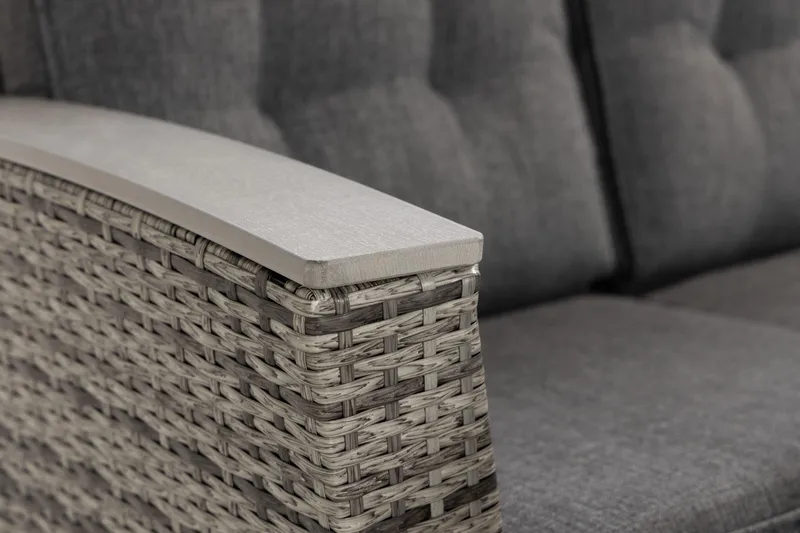 Loungegruppe James Lyx Vendbar - Grå / svarte puter - Hagemøbler & utemiljø - Loungemøbler - Loungegrupper