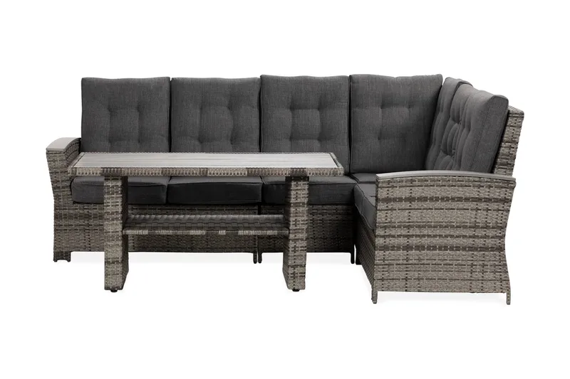 Loungegruppe James Lyx Vendbar, Grå / svarte puter