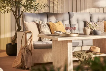 Loungegruppe James Lyx Vendbar - Hvit - Hagemøbler & utemiljø - Loungemøbler - Loungegrupper