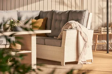 Loungegruppe James Lyx Vendbar - Hvit - Hagemøbler & utemiljø - Loungemøbler - Loungegrupper