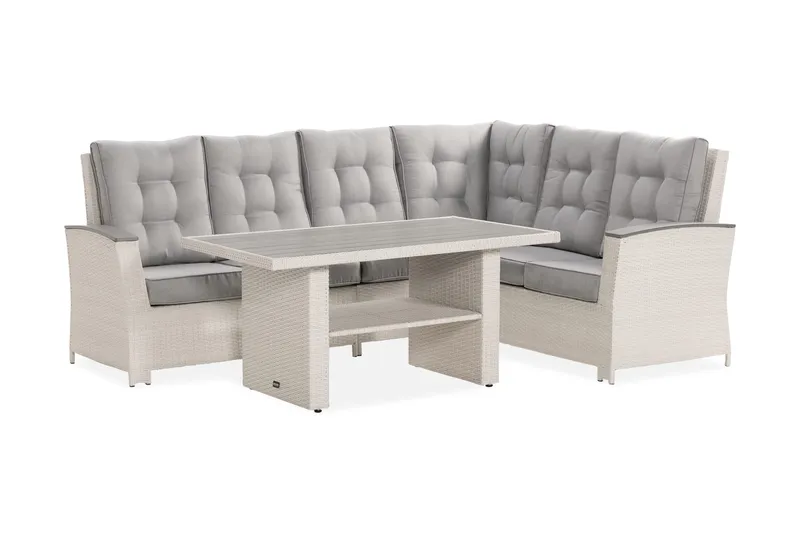 Loungegruppe James Lyx Vendbar - Hvit - Hagemøbler & utemiljø - Loungemøbler - Loungegrupper