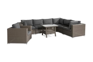 Loungegruppe Marcus - Grått Bord Hjørnesofa Lenestol - Hagemøbler & utemiljø - Loungemøbler - Loungegrupper