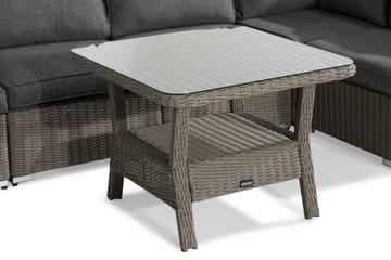 Loungegruppe Marcus - Grått Bord Hjørnesofa Lenestol - Hagemøbler & utemiljø - Loungemøbler - Loungegrupper