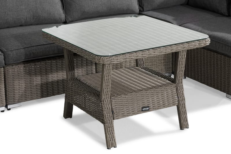 Loungegruppe Marcus - Grått Bord Hjørnesofa Lenestol - Hagemøbler & utemiljø - Loungemøbler - Loungegrupper