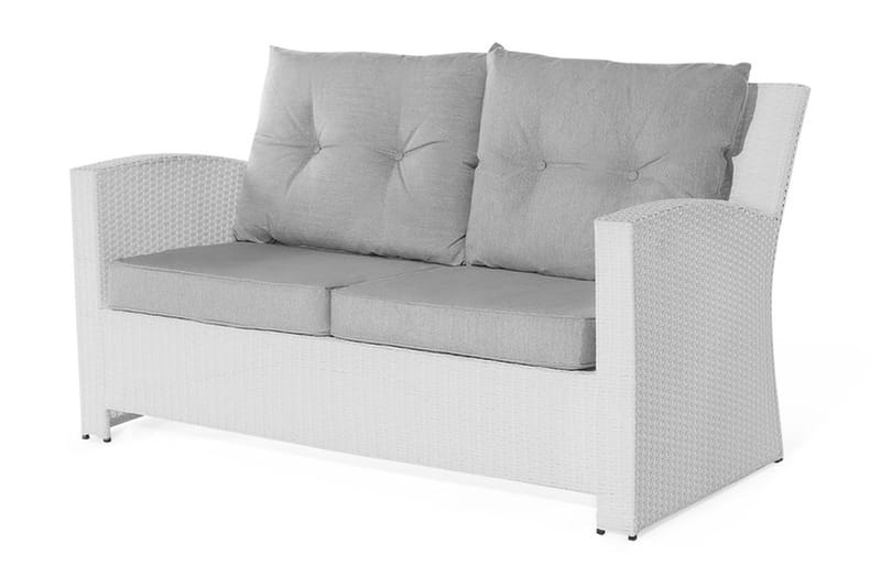 Loungegruppe Marino 146 cm - Hvit - Loungegrupper - Sofagruppe utendørs