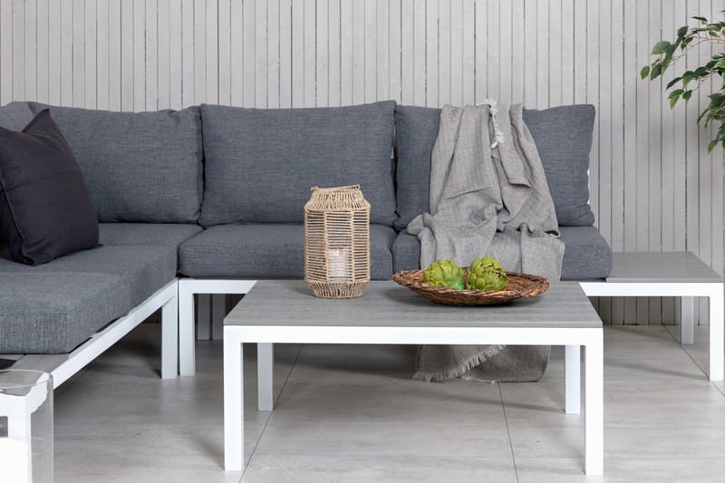 Loungegruppe Odense med Puter Hvit - Venture Home - Loungegrupper - Sofagruppe utendørs