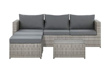 Loungegruppe rødgrå SABBIA - Grå - Hagemøbler & utemiljø - Loungemøbler - Loungegrupper