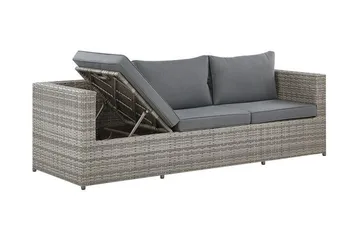 Loungegruppe rødgrå SABBIA - Grå - Hagemøbler & utemiljø - Loungemøbler - Loungegrupper