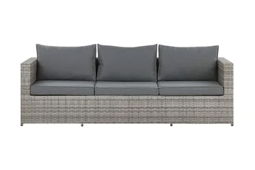 Loungegruppe rødgrå SABBIA - Grå - Hagemøbler & utemiljø - Loungemøbler - Loungegrupper