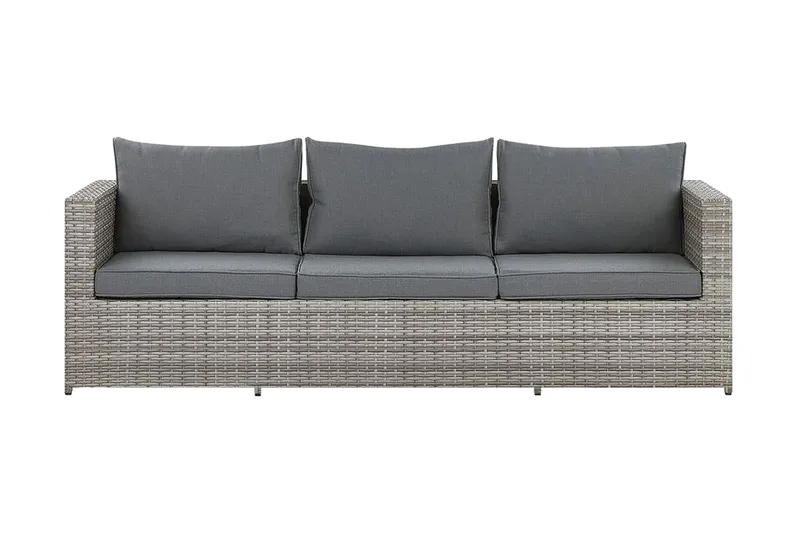 Loungegruppe rødgrå SABBIA - Grå - Hagemøbler & utemiljø - Loungemøbler - Loungegrupper