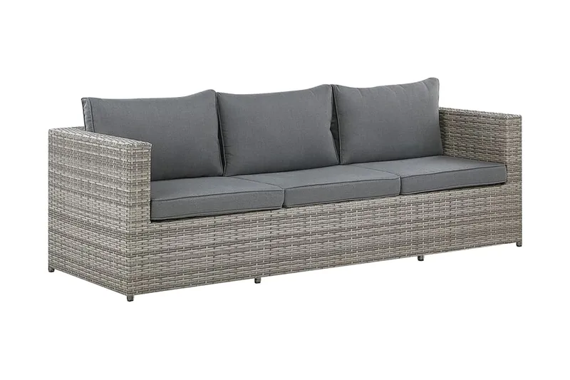 Loungegruppe rødgrå SABBIA - Grå - Hagemøbler & utemiljø - Loungemøbler - Loungegrupper