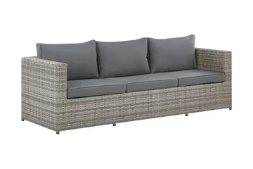 Loungegruppe rødgrå SABBIA - Grå - Hagemøbler & utemiljø - Loungemøbler - Loungegrupper