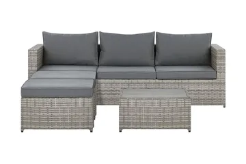 Loungegruppe rødgrå SABBIA - Grå - Hagemøbler & utemiljø - Loungemøbler - Loungegrupper