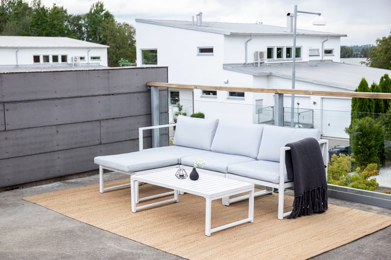 Loungegruppe Salvador Hvit/Grå - Venture Home - Loungegrupper - Sofagruppe utendørs