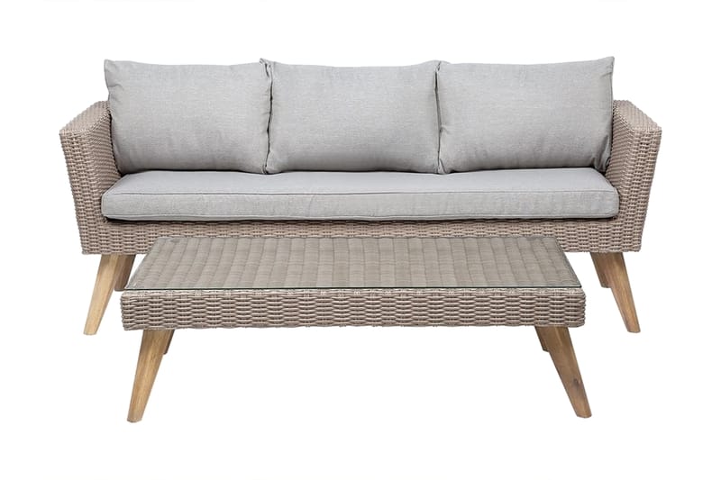 Loungegruppe Vittoria 120 cm - Tre | Natur - Hagemøbler & utemiljø - Loungemøbler - Loungegrupper
