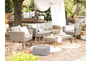 Loungegruppe Vittoria 120 cm - Tre | Natur - Hagemøbler & utemiljø - Loungemøbler - Loungegrupper