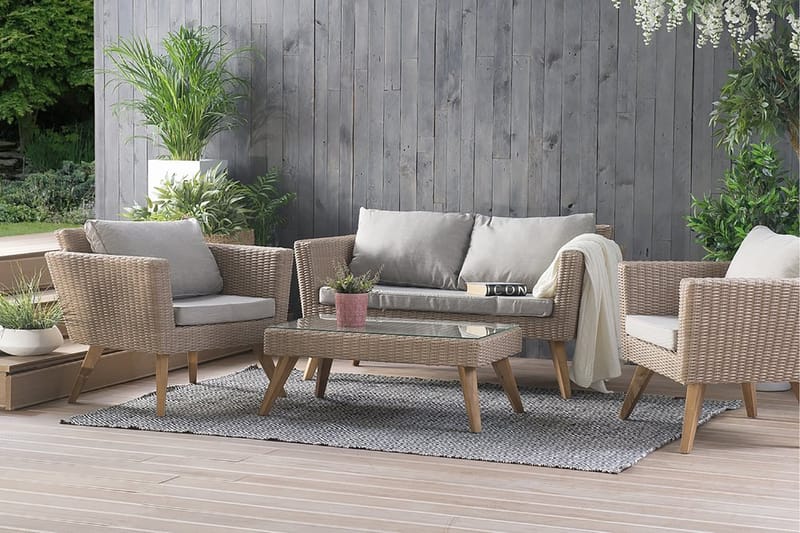 Loungegruppe Vittoria 91 cm - Brun - Loungegrupper - Sofagruppe utendørs