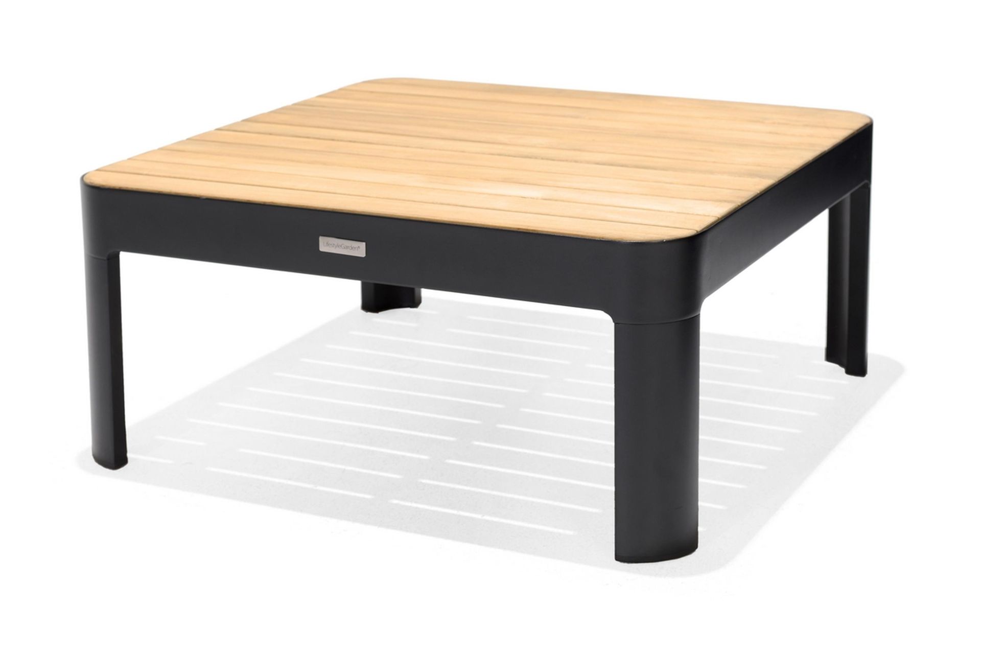 Loungegruppe Portals 4-seter - Svart / Teak - Hagemøbler & utemiljø - Loungemøbler - Loungegrupper